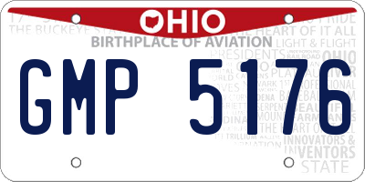 OH license plate GMP5176