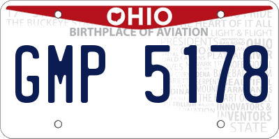 OH license plate GMP5178