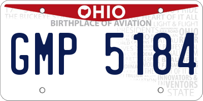 OH license plate GMP5184