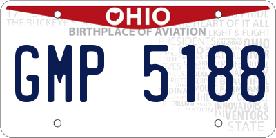 OH license plate GMP5188