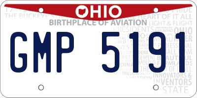 OH license plate GMP5191