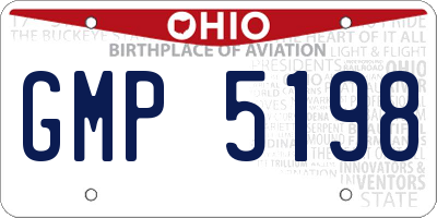 OH license plate GMP5198