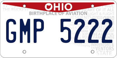 OH license plate GMP5222