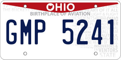 OH license plate GMP5241