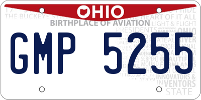 OH license plate GMP5255