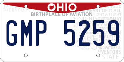 OH license plate GMP5259