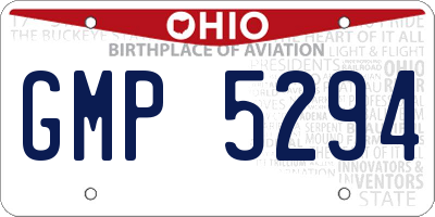 OH license plate GMP5294