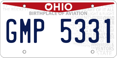 OH license plate GMP5331