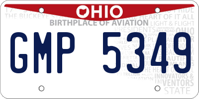OH license plate GMP5349