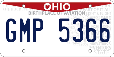 OH license plate GMP5366