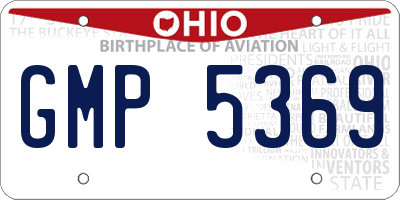 OH license plate GMP5369