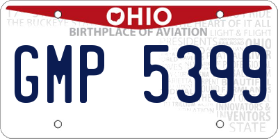 OH license plate GMP5399