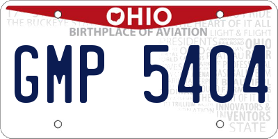 OH license plate GMP5404