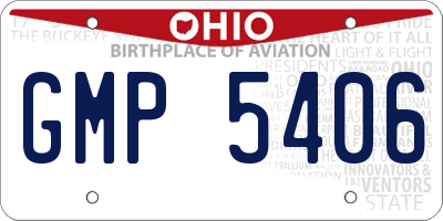 OH license plate GMP5406