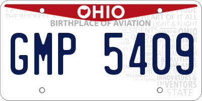 OH license plate GMP5409