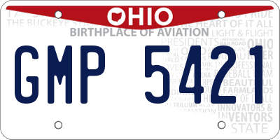 OH license plate GMP5421