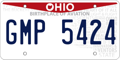 OH license plate GMP5424