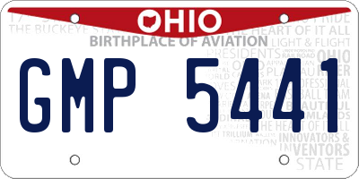 OH license plate GMP5441