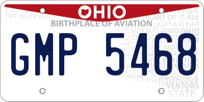 OH license plate GMP5468
