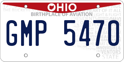 OH license plate GMP5470