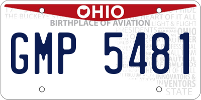 OH license plate GMP5481