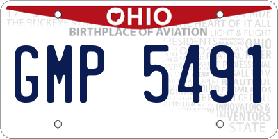 OH license plate GMP5491