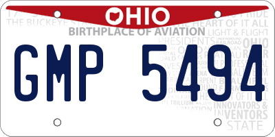 OH license plate GMP5494