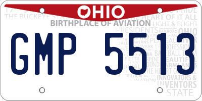 OH license plate GMP5513