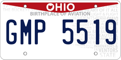 OH license plate GMP5519