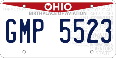 OH license plate GMP5523