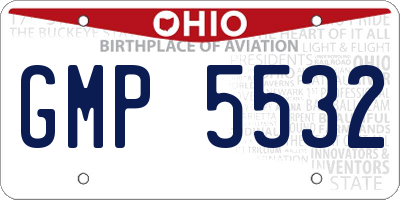OH license plate GMP5532