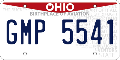 OH license plate GMP5541