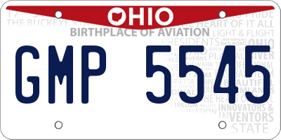 OH license plate GMP5545