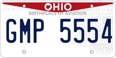 OH license plate GMP5554