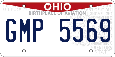 OH license plate GMP5569