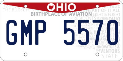 OH license plate GMP5570