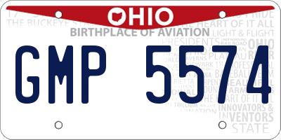OH license plate GMP5574