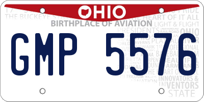 OH license plate GMP5576
