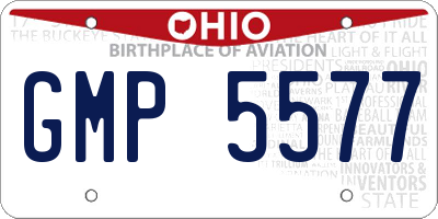 OH license plate GMP5577