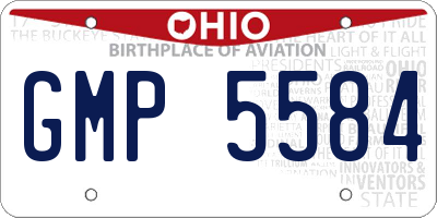 OH license plate GMP5584