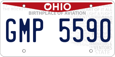 OH license plate GMP5590
