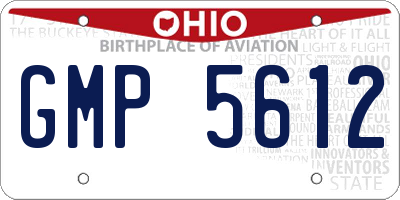 OH license plate GMP5612