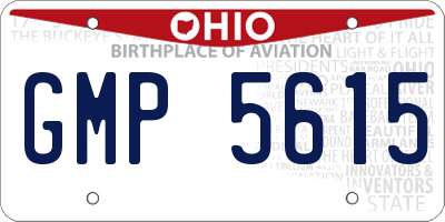 OH license plate GMP5615