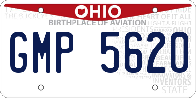 OH license plate GMP5620