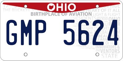 OH license plate GMP5624