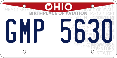 OH license plate GMP5630