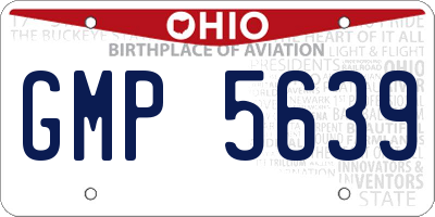 OH license plate GMP5639