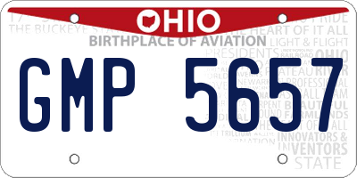 OH license plate GMP5657