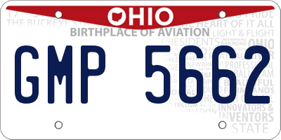 OH license plate GMP5662