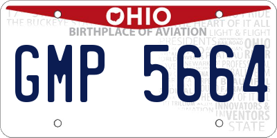 OH license plate GMP5664